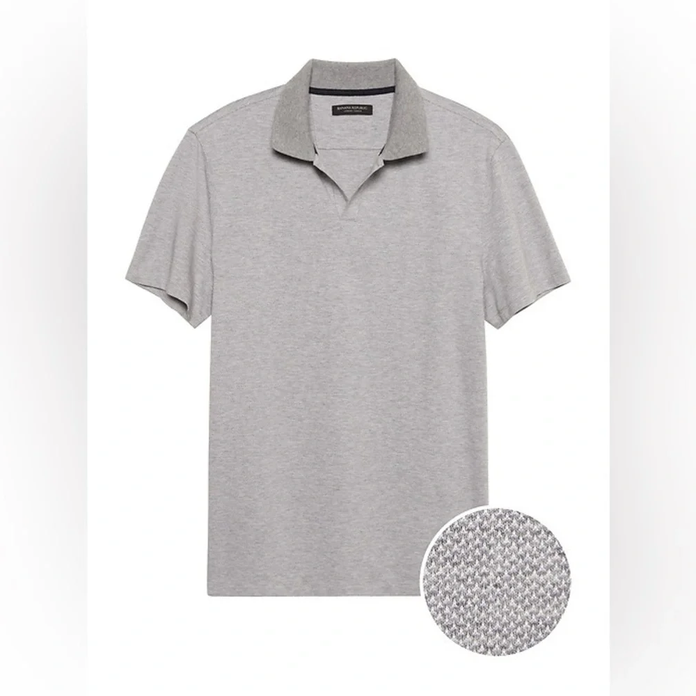 Banana Republic Gray Standard Fit Polo